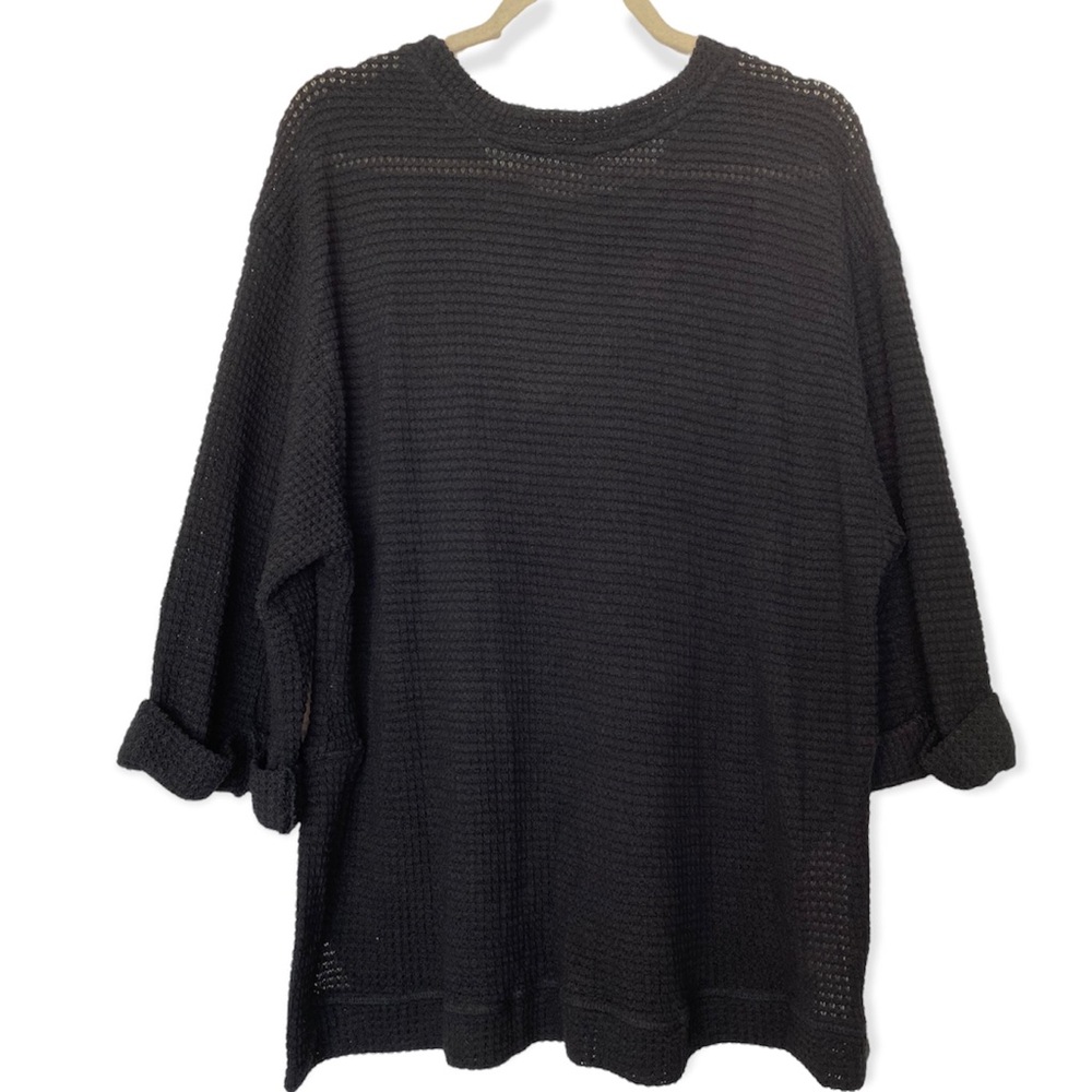 Waffle Print Oversized Sweater - Picture 2 of 6